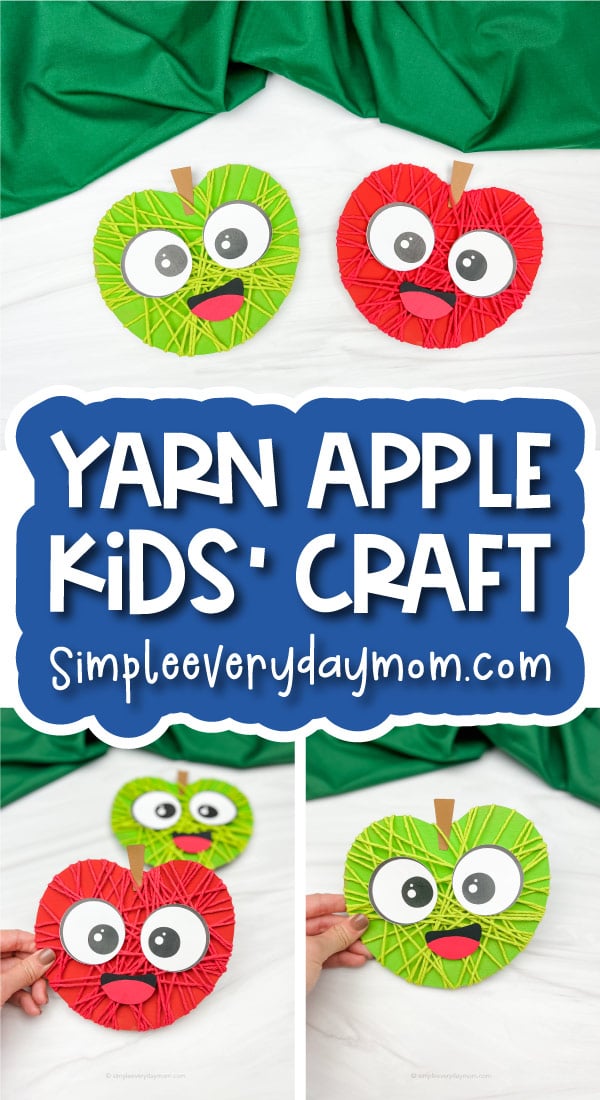 Yarn Apple Craft For Kids [Free Template]