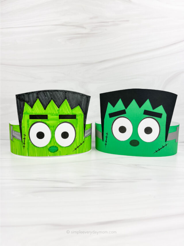 Frankenstein Headband Craft For Kids [Free Template] Story