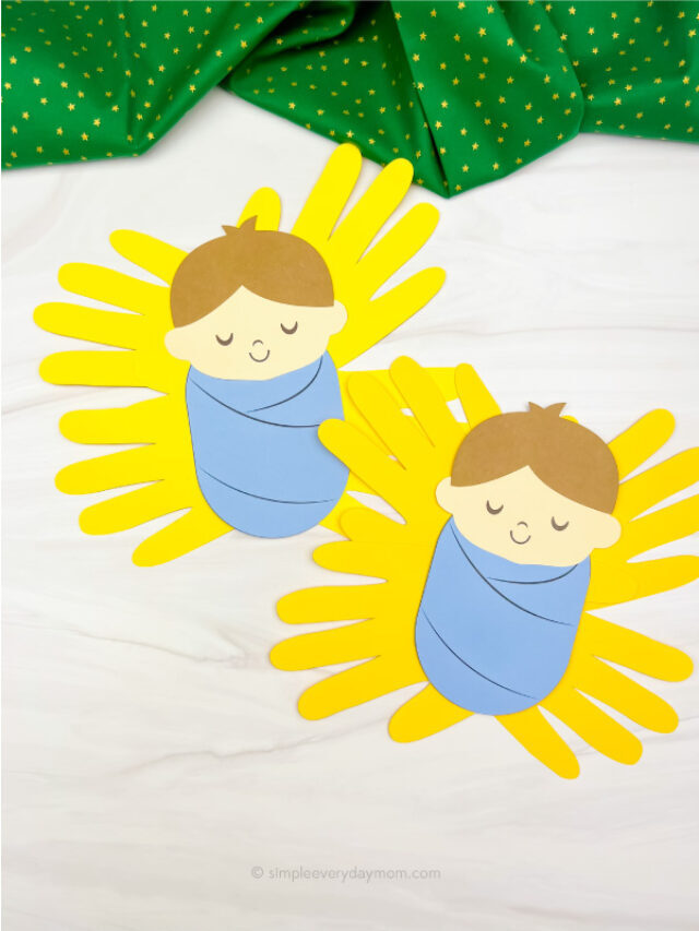 Handprint Manger Craft For Kids [Free Template] Story