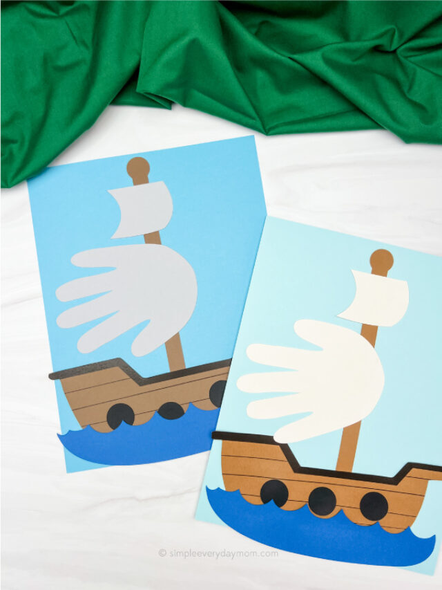 Mayflower Handprint Craft For Kids [Free Template] Story