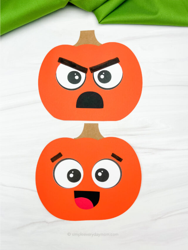 Pumpkin Emotions Craft For Kids [Free Template] Story