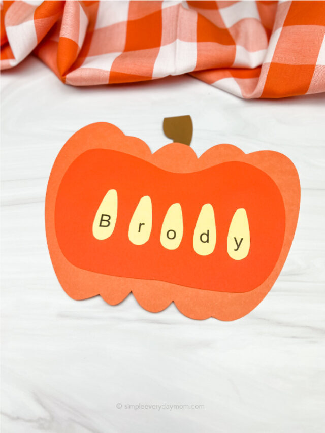 Pumpkin Name Craft For Kids [Free Template] Story