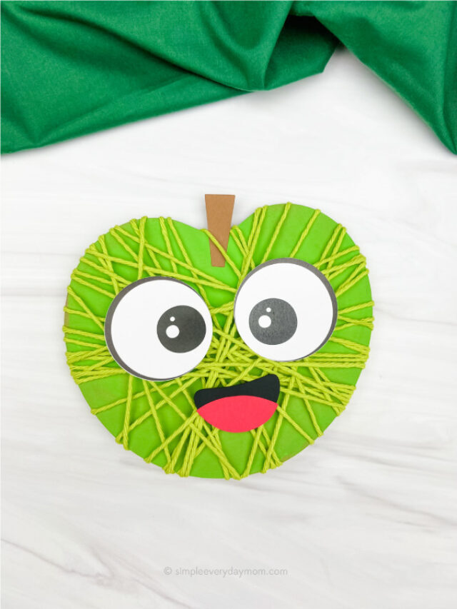 Yarn Apple Craft For Kids [Free Template] Story