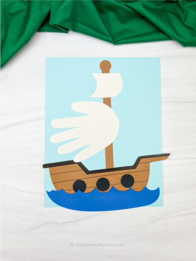 Mayflower Handprint Craft For Kids [Free Template] Story