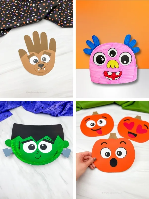 Halloween craft for kids image collage