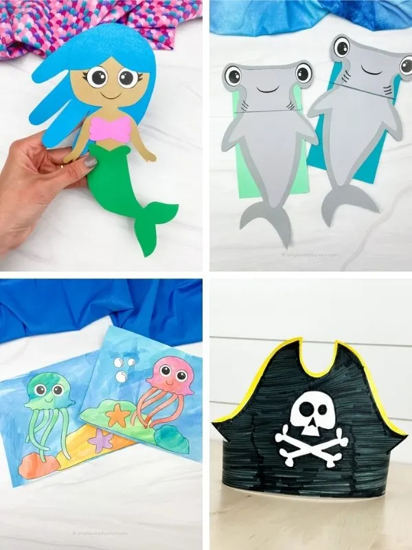 summer crafts for kids image collage