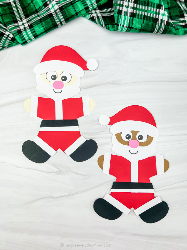 2 Santa gingerbread man disguise crafts