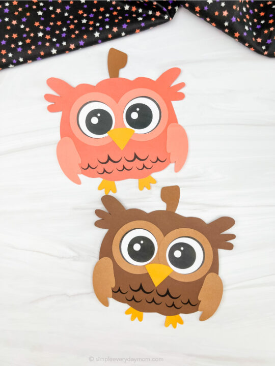 Owl Pumpkin Craft For Kids [Free Template]