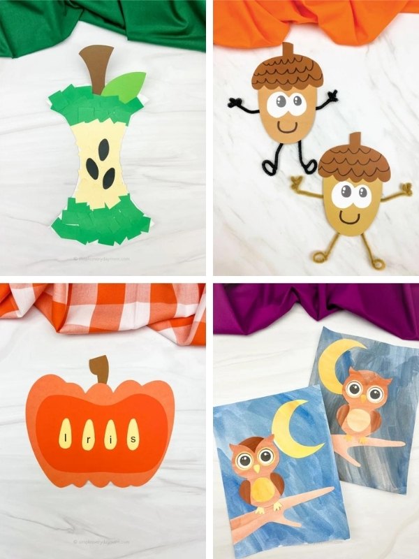 fall activities for kids image collage 