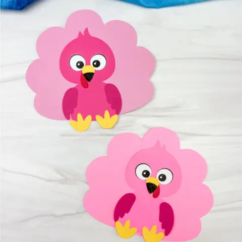 2 flamingo turkey in disguise crafts