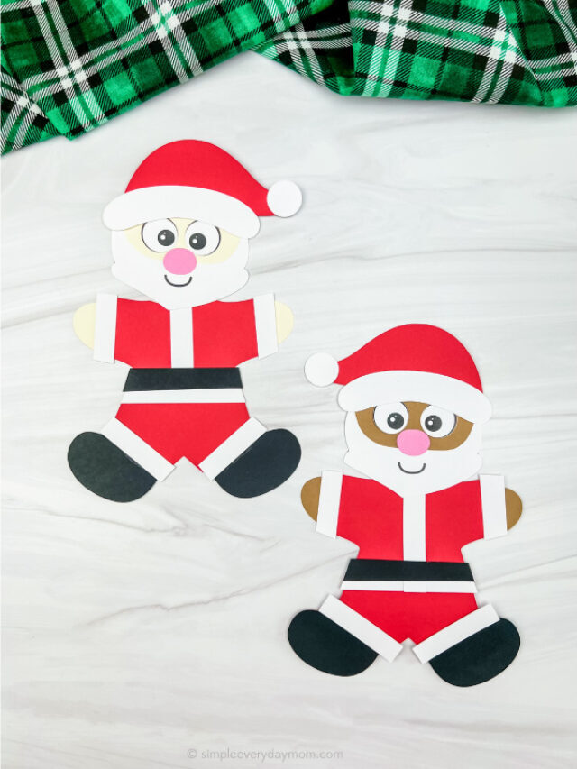 Gingerbread Man Disguised As Santa Craft [Free Template] Story