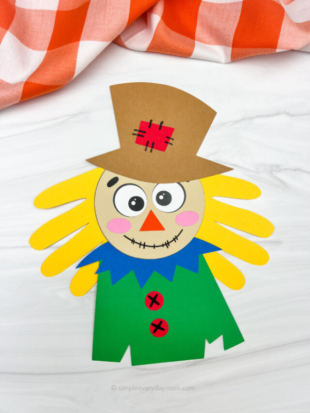 Scarecrow Handprint Craft For Kids [Free Template] Story