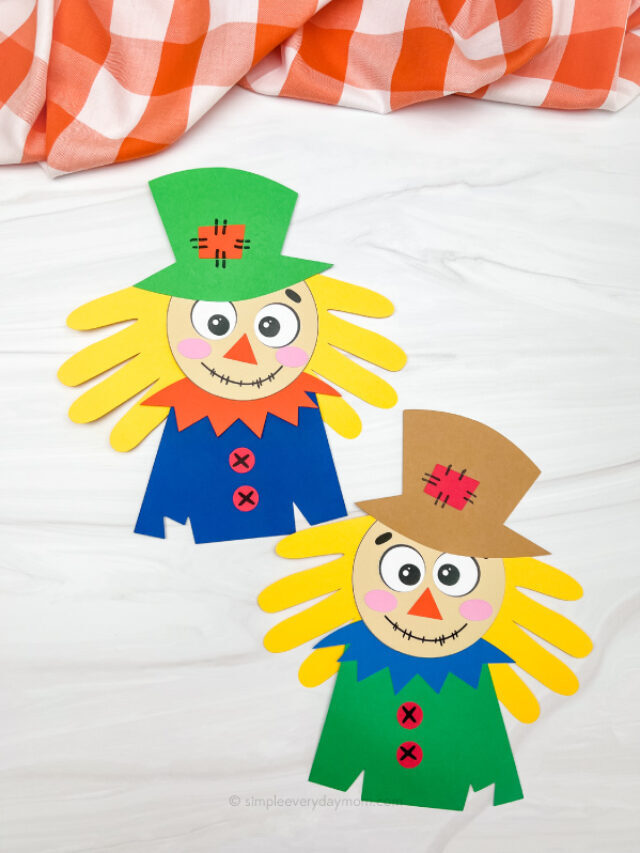 Scarecrow Handprint Craft For Kids [Free Template] Story