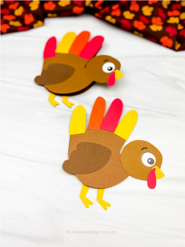 Turkey Handprint Card Craft For Kids [Free Template] Story