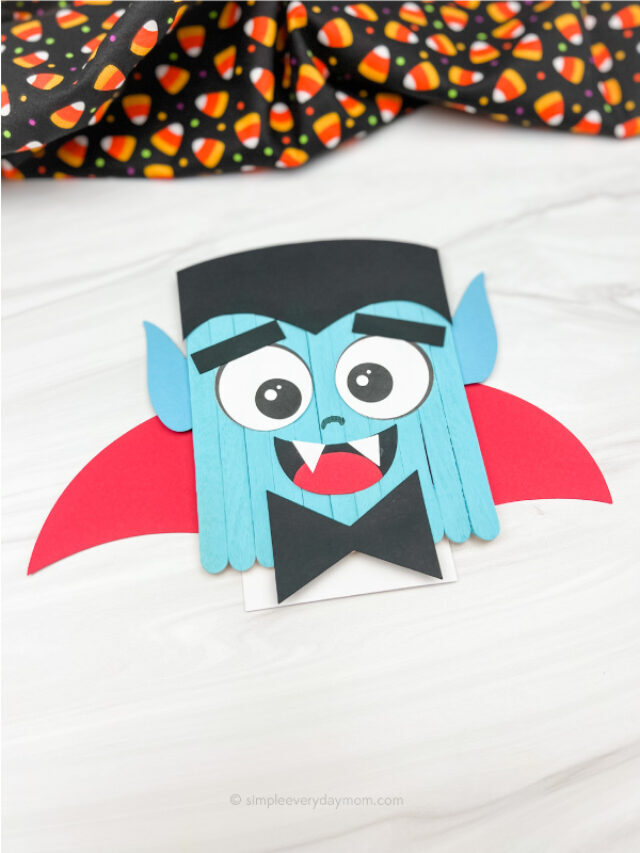 Vampire Popsicle Stick Craft For Kids [Free Template] Story