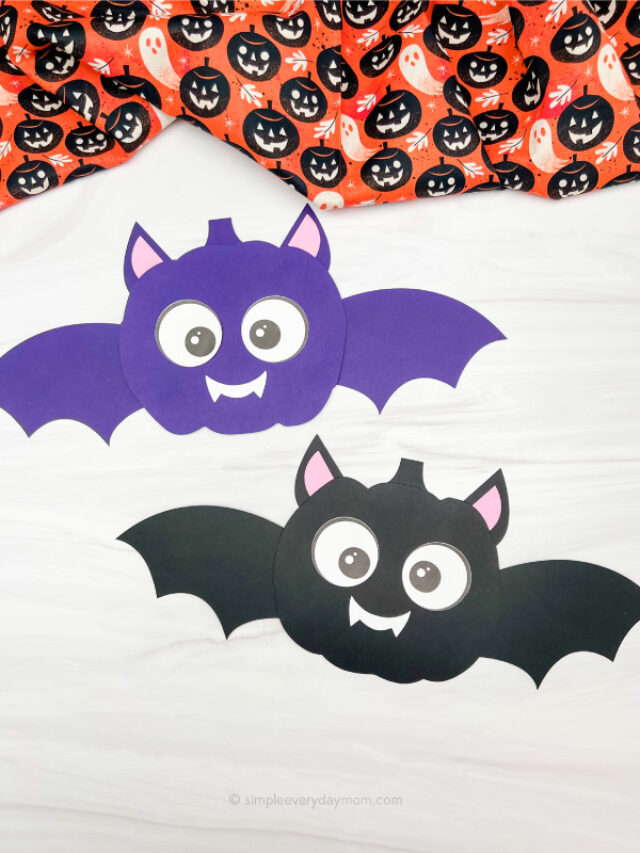 Bat Pumpkin Craft For Kids [Free Template] Story
