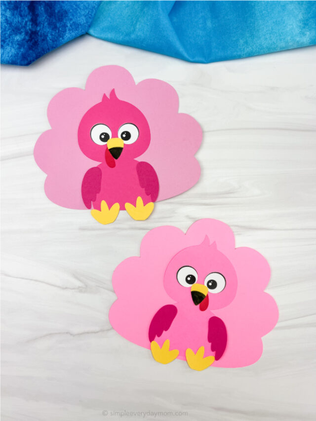 2 flamingo turkey in disguise crafts