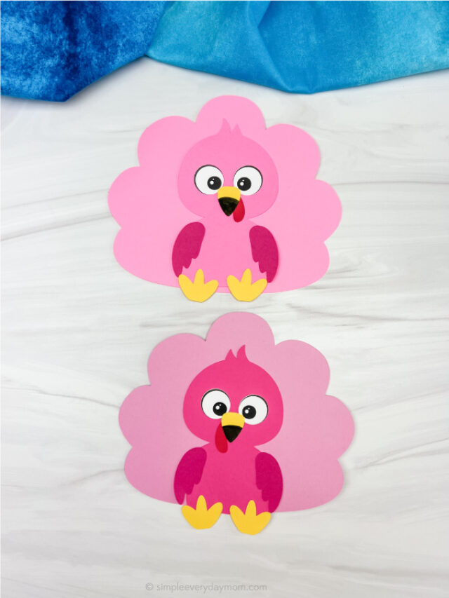 2 flamingo turkey in disguise crafts
