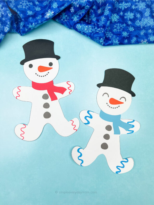 Snowman Gingerbread Man Disguise Craft [Free Template] Story