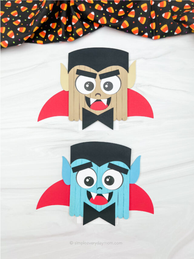Vampire Popsicle Stick Craft For Kids [Free Template] Story