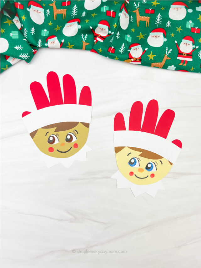Elf On The Shelf Handprint Craft For Kids [Free Template] Story