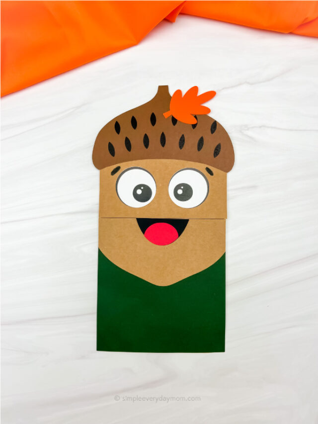 Acorn Paper Bag Craft For Kids [Free Template] Story