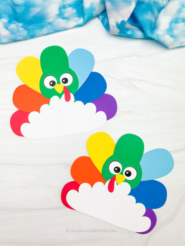Disguise A Turkey Rainbow Craft For Kids [Free Template] Story