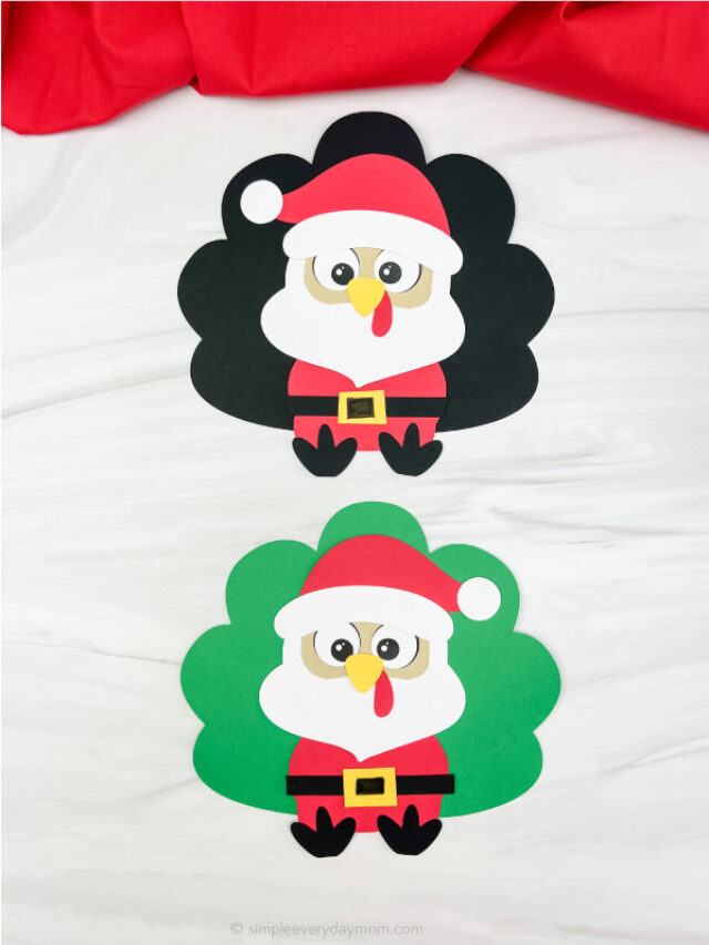 2 Santa turkey disguise crafts