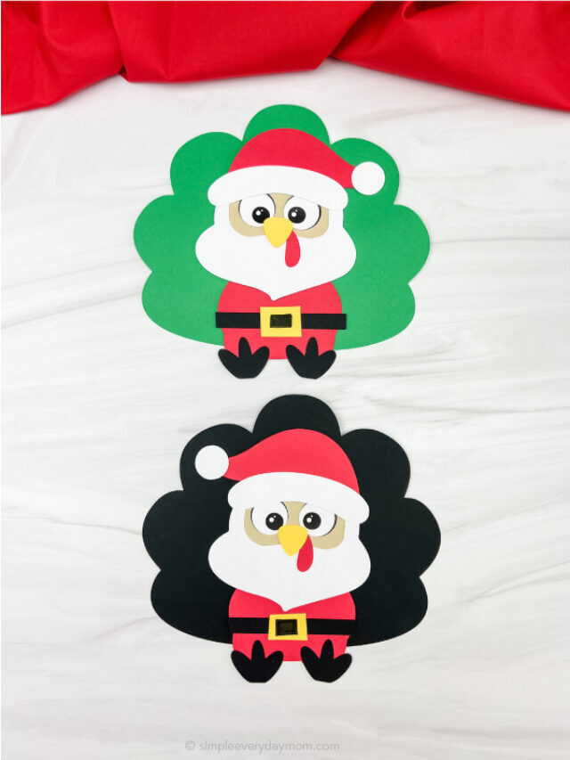 Santa Turkey Disguise Craft For Kids [Free Template] Story