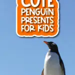 penguin background with the words 9 cute penguin presents for kids