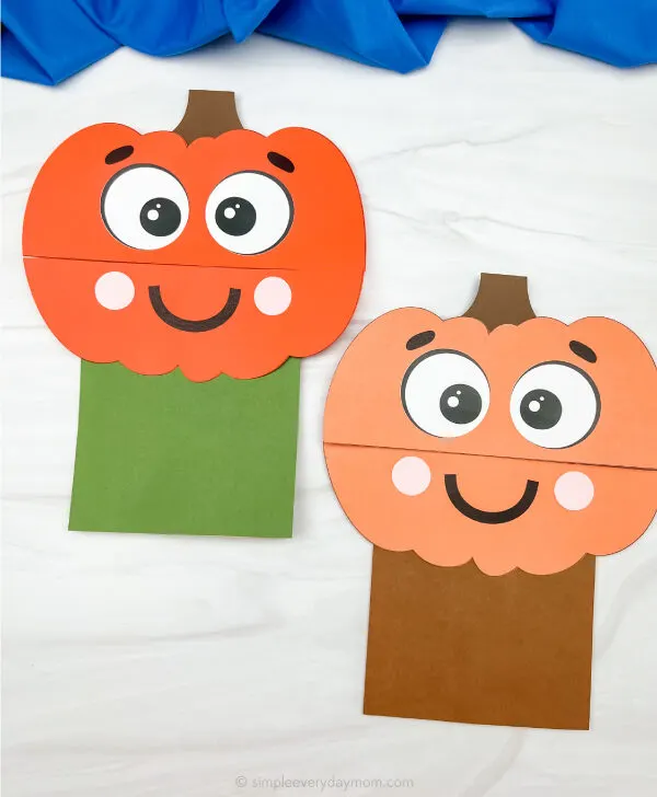 2 pumpkin paper bag crafts