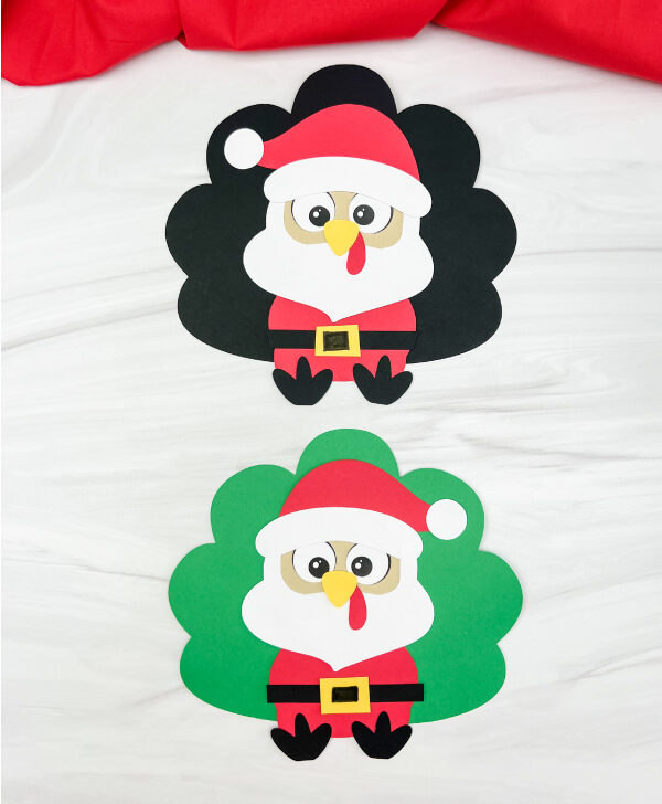 2 Santa turkey disguise crafts