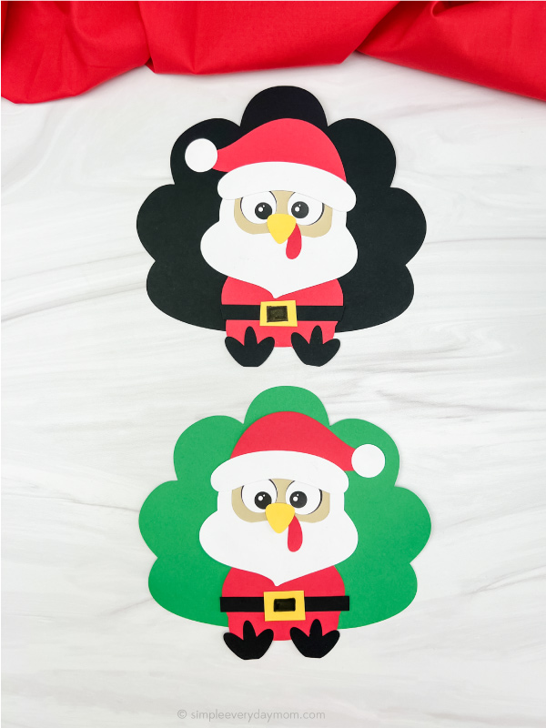 2 Santa turkey disguise crafts