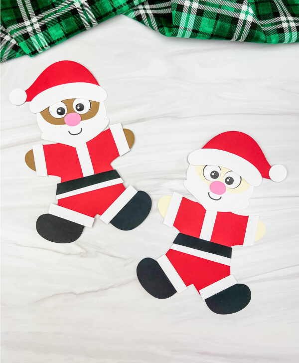 2 Santa gingerbread man disguise crafts