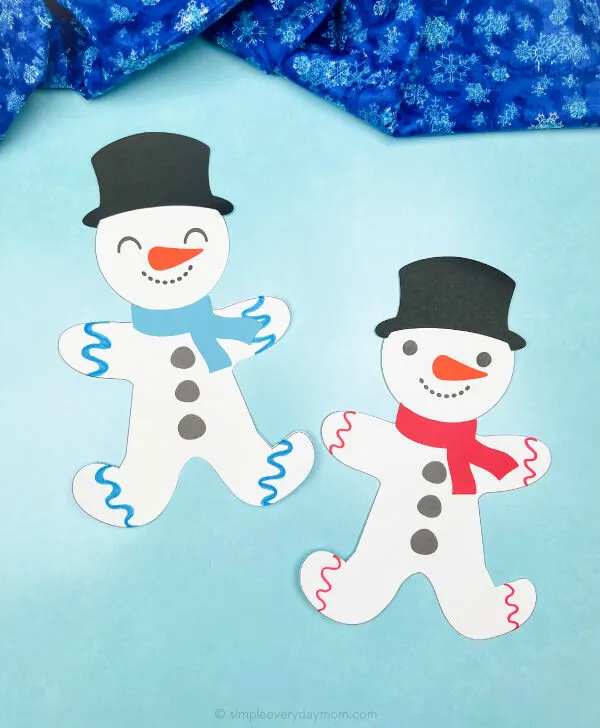 2 snowman gingerbread man disguise crafts