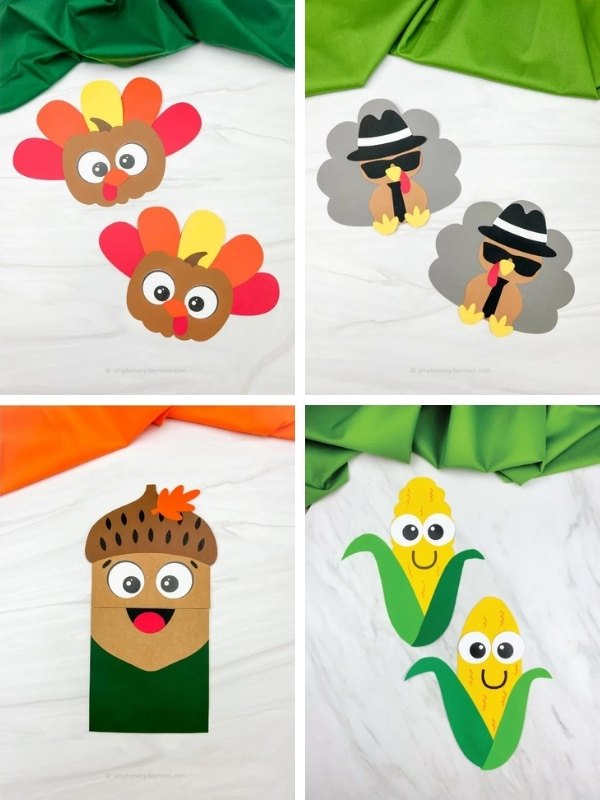 Thanksgiving crafts image collage