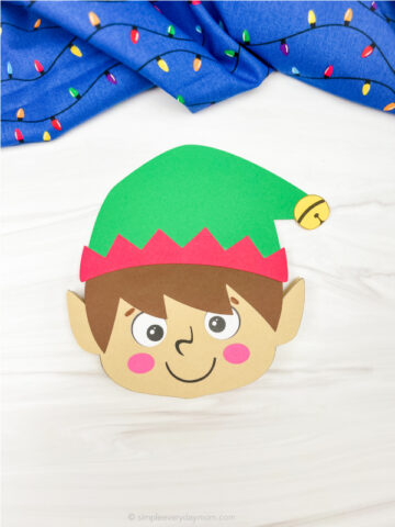 Elf Christmas Card Craft For Kids [Free Template]