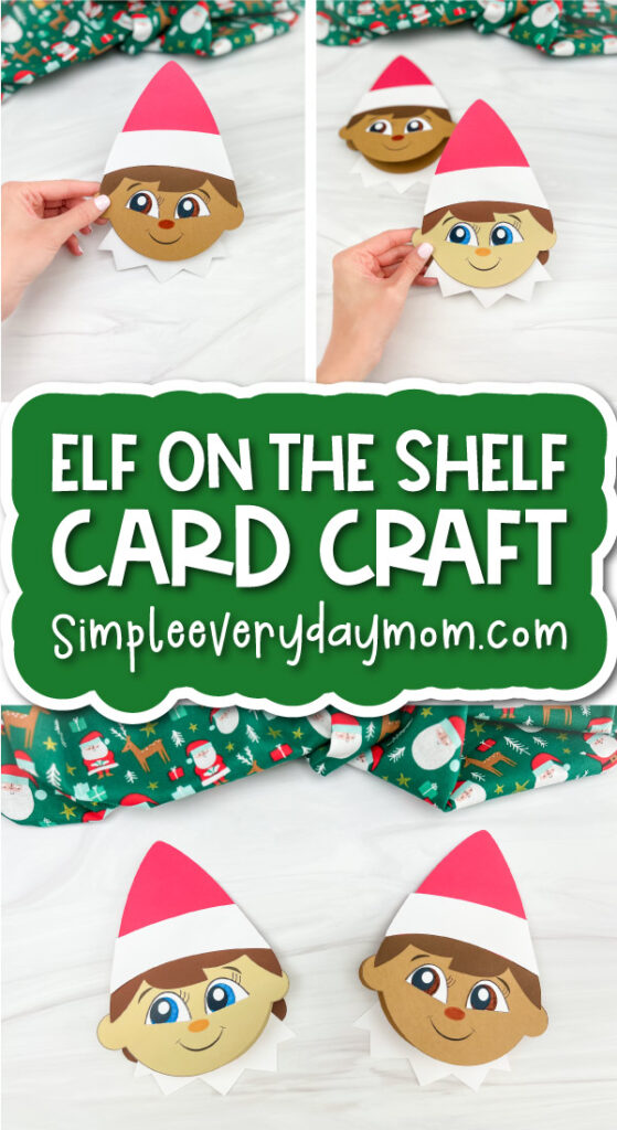 elf on the shelf text with craft displayed in background