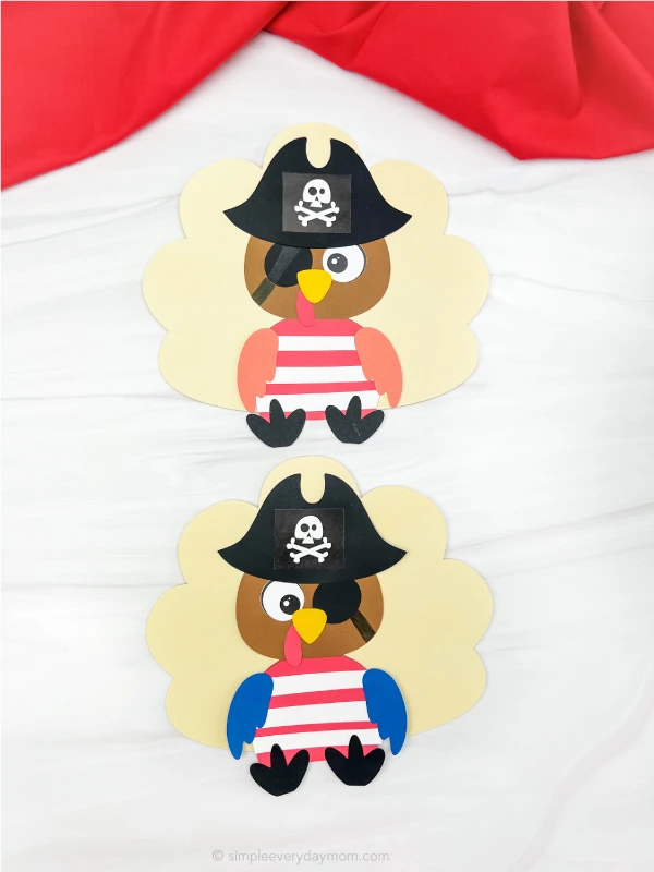 2 pirate turkey disguise craft