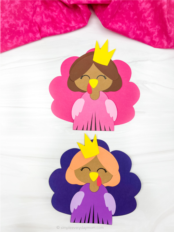 2 princess turkey in disguise crafts