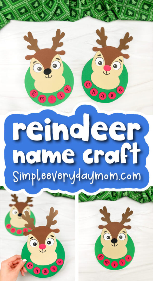 Reindeer Name Craft For Kids [Free Template]