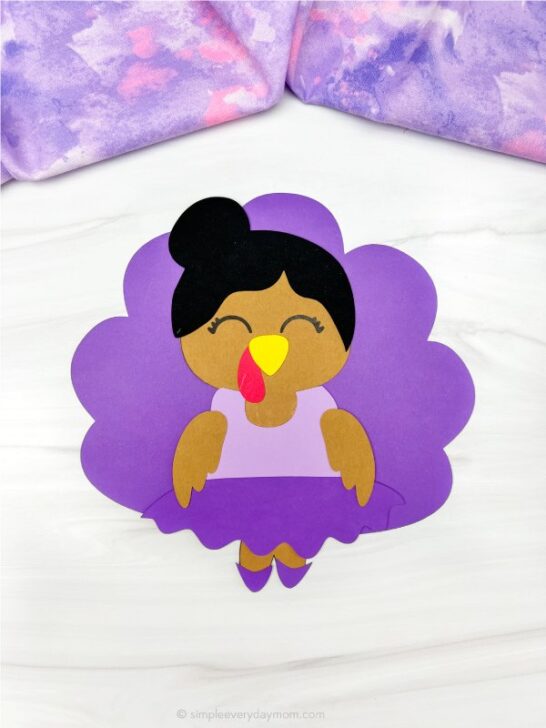 Ballerina Turkey Disguise Craft For Kids [Free Template]