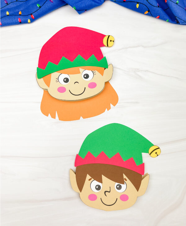 2 elf Christmas card crafts