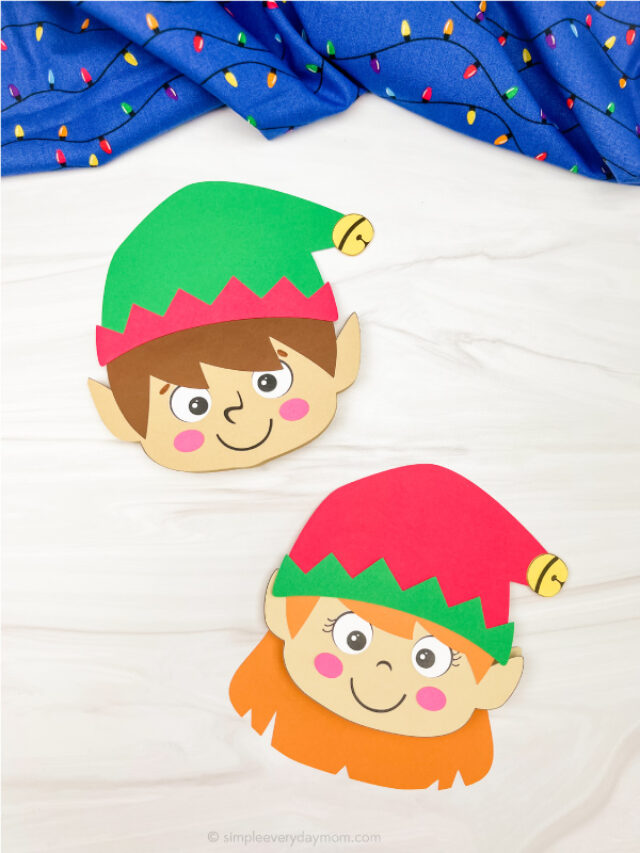 2 elf Christmas card crafts