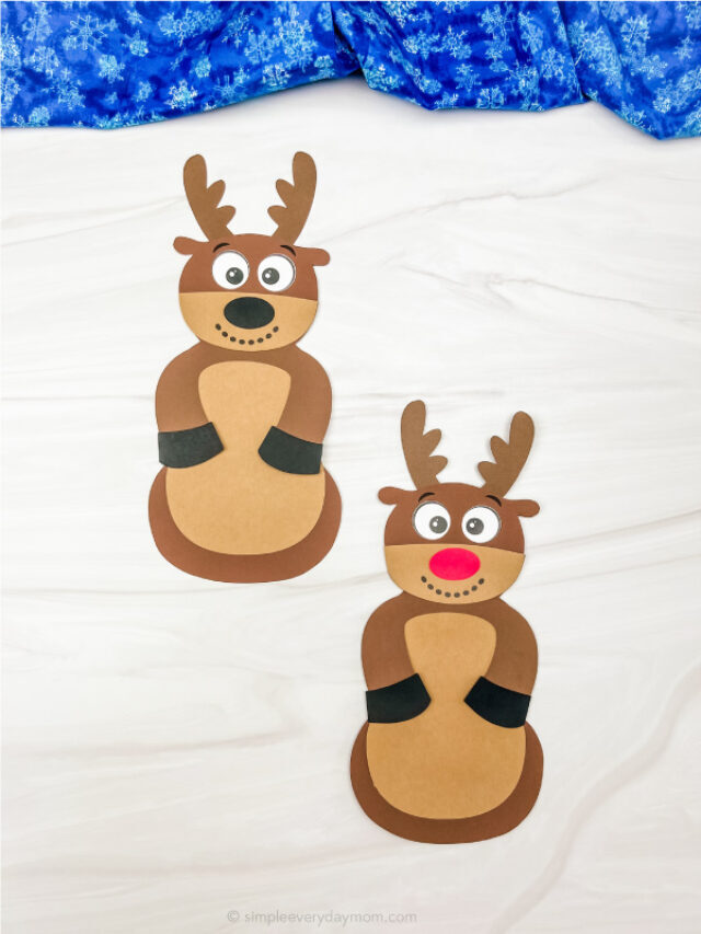 Reindeer Disguise A Snowman Craft For Kids [Free Template] Story