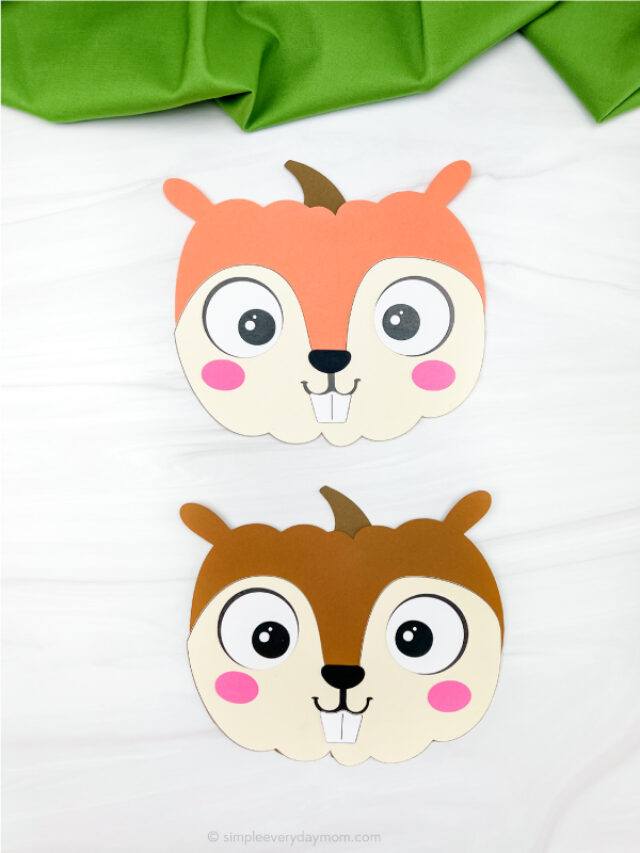 2 squirrel pumpkin crafts