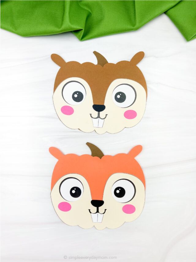 2 squirrel pumpkin crafts