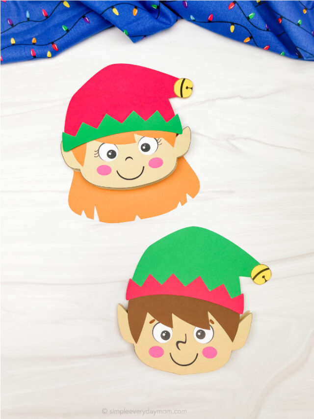 Elf Christmas Card Craft For Kids [Free Template] Story
