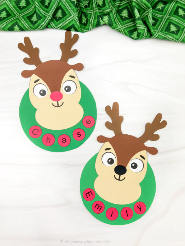 Reindeer Name Craft For Kids [Free Template] Story