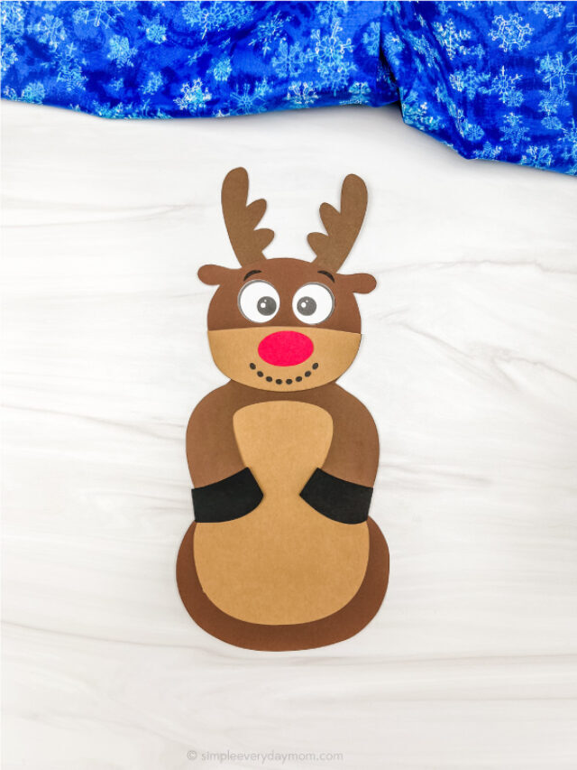 Reindeer Disguise A Snowman Craft For Kids [Free Template] Story